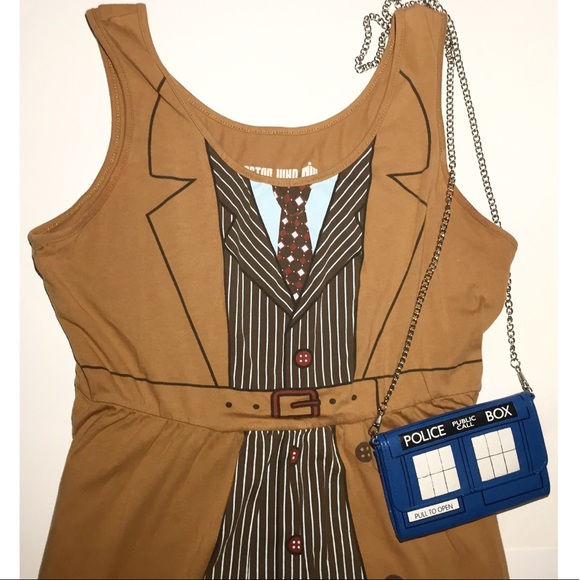 Doctor Who by Her Universe Dresses & Skirts - 10th Doctor Dress & Tardis Bigger On Inside Purse
